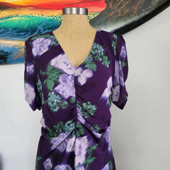 NWT FLORAL PURPLE DRESS - Picture 5 of 16